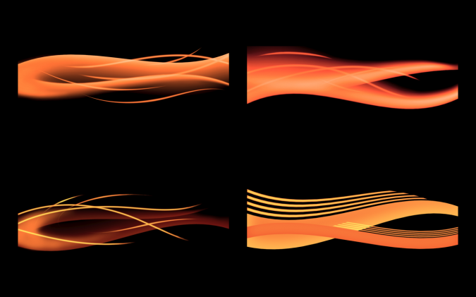 Abstract Flame - Orange Set