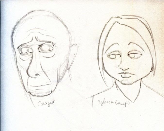Caricatures: Captain Cragen & Attorney Mayer | © 2013 Keelan Rosa | Pencil